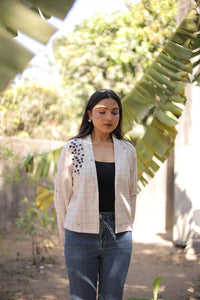 Cream Jamdani Jacket