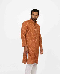 Brown mens kurta bandhej