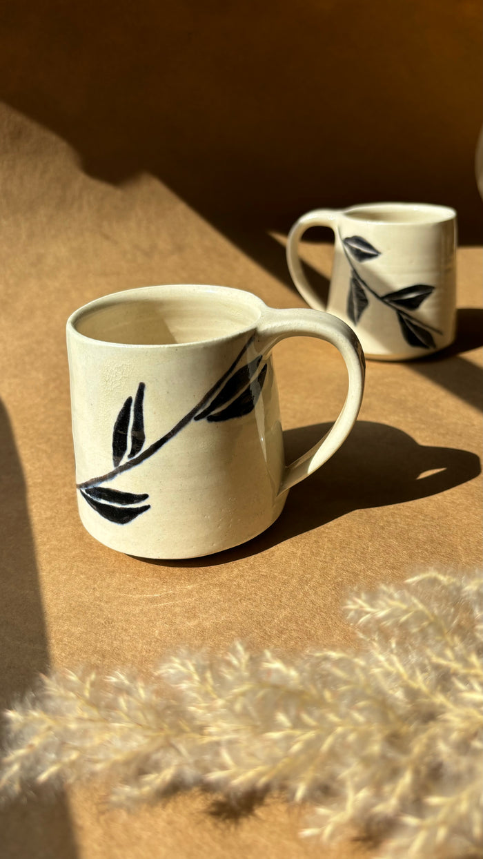 Leafy White Mug