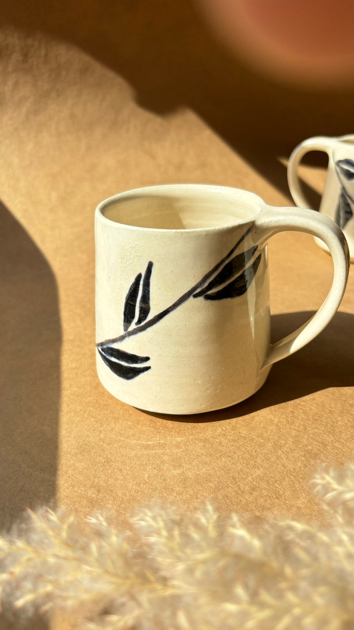 Leafy White Mug