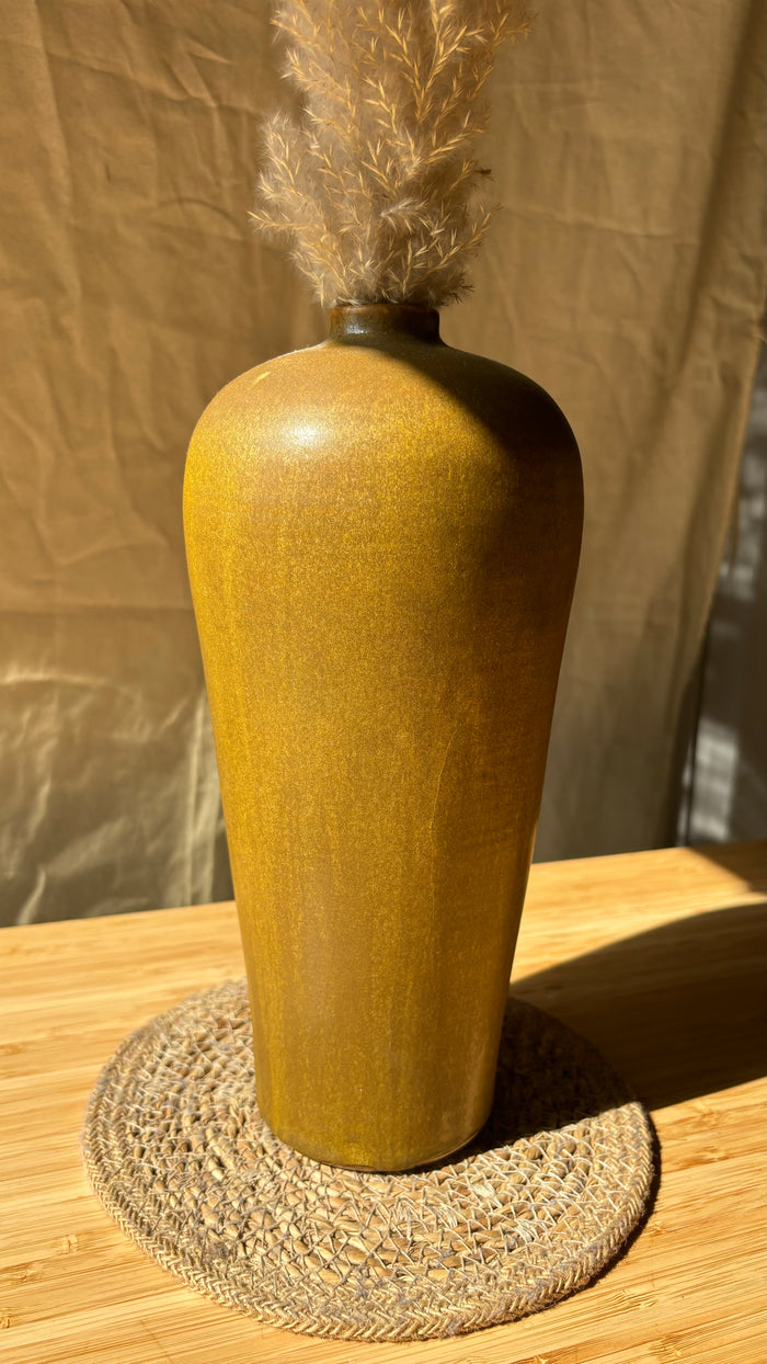 Mustard Yellow Ceramic Vase