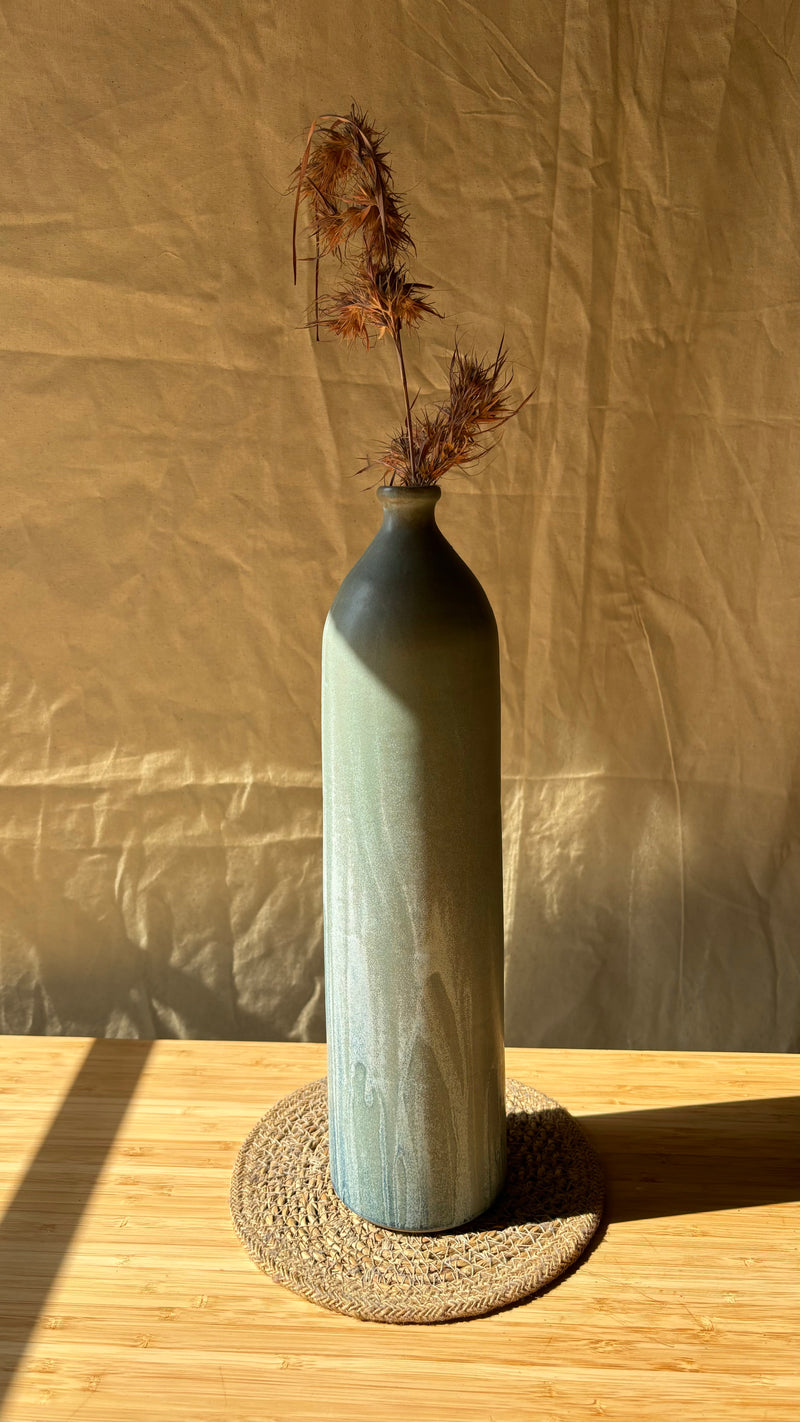 Handcrafted Sprucestone Green Vase