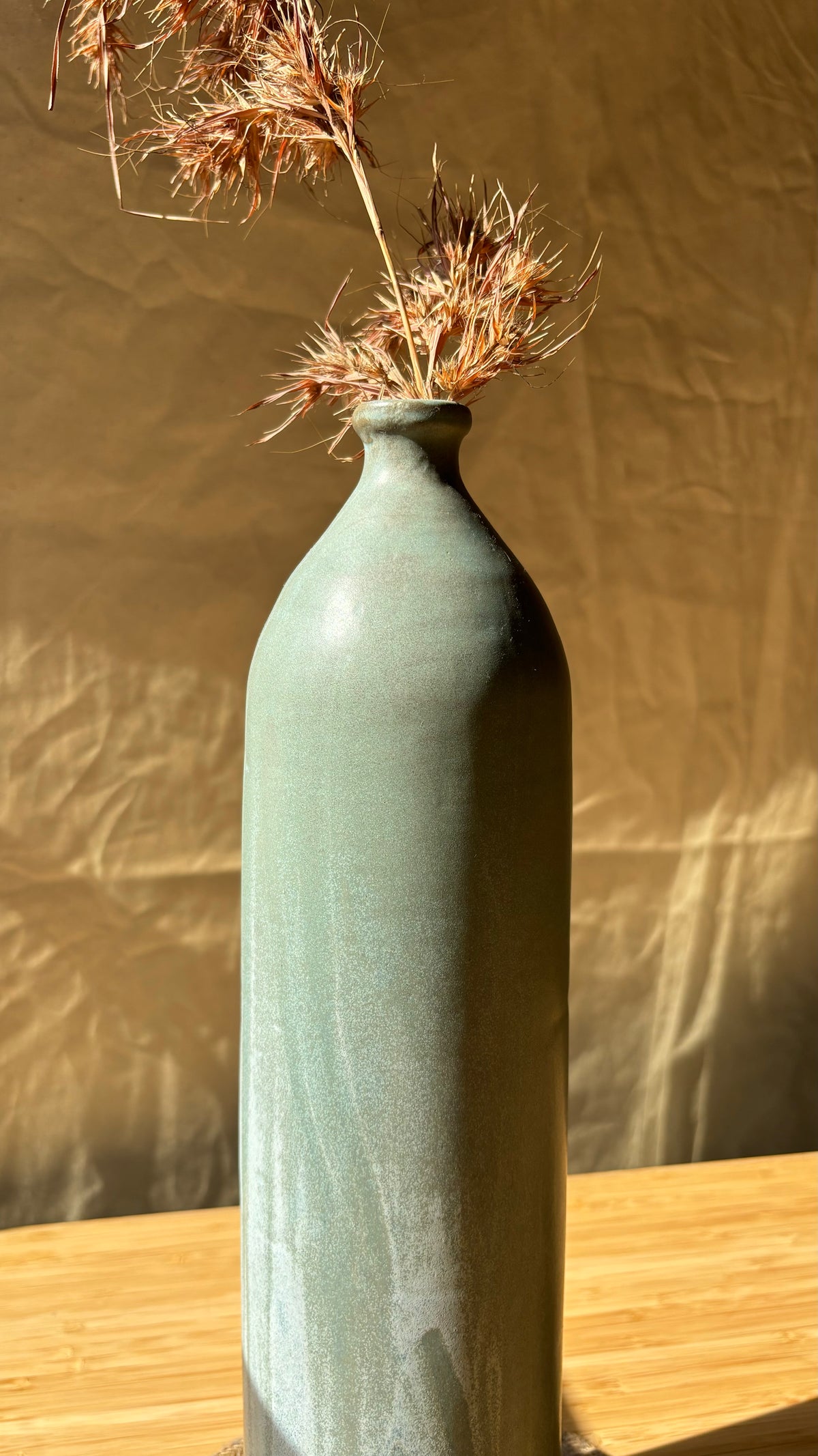 Handcrafted Sprucestone Green Vase