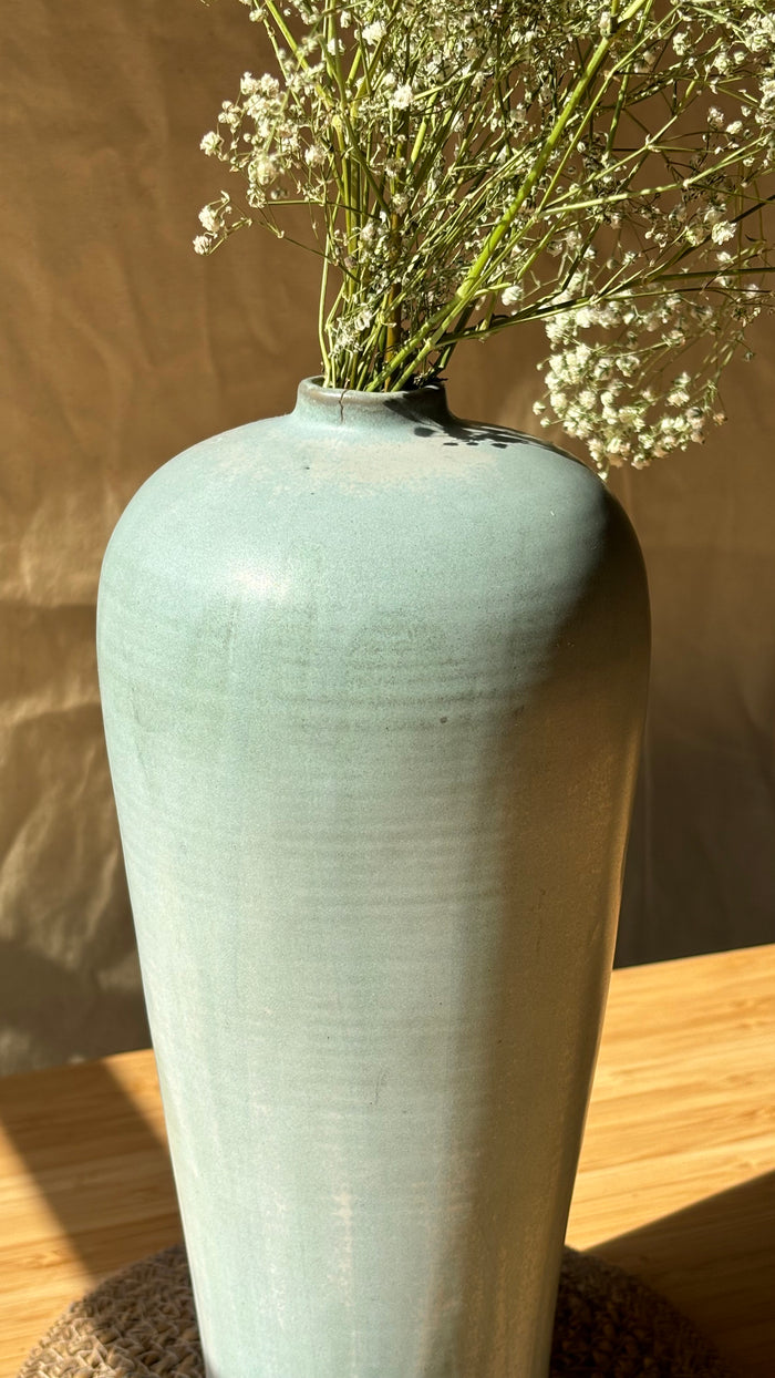Hand Carved Ceramic Vase