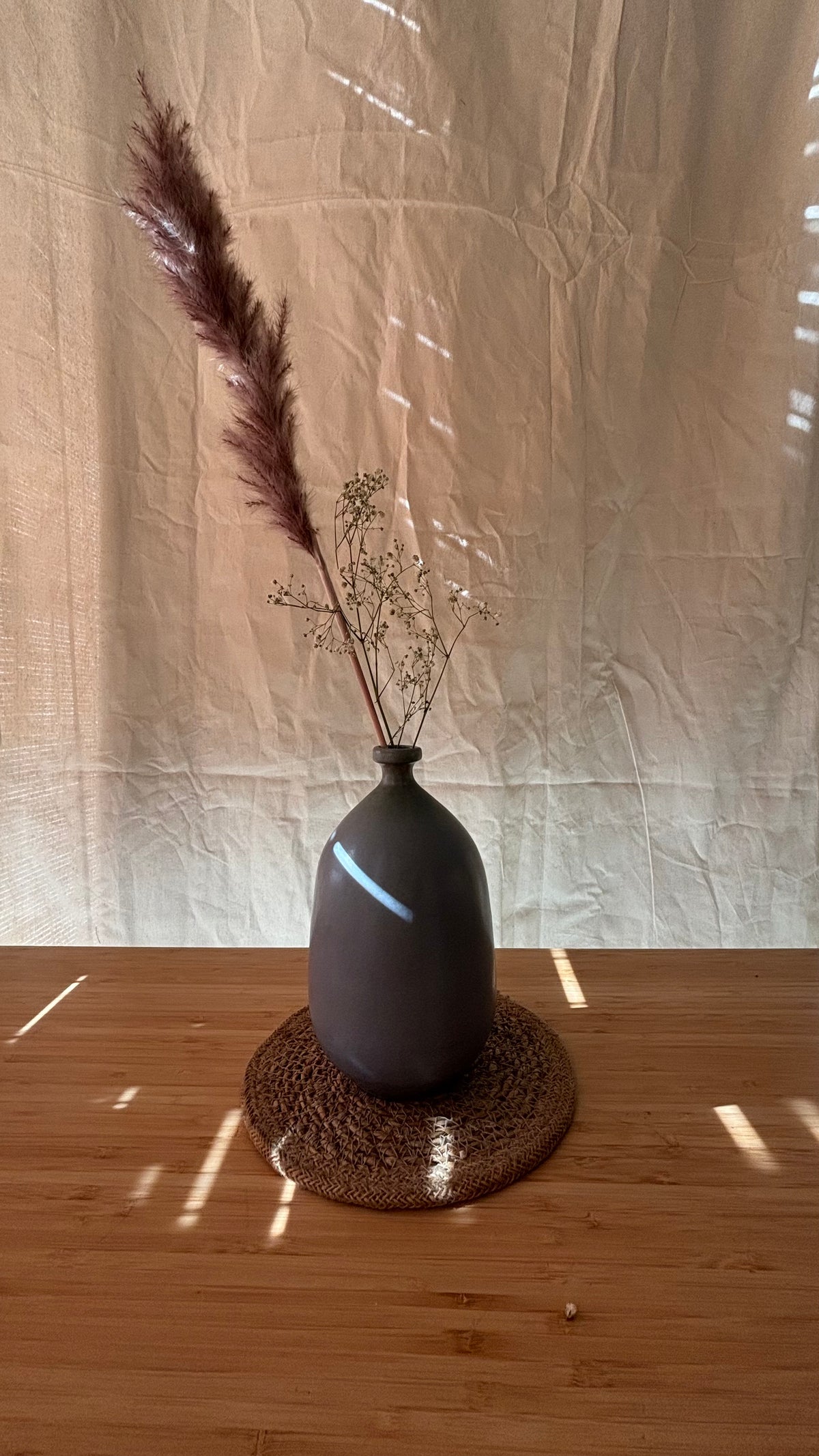 Miniature Gray Decorative Vase
