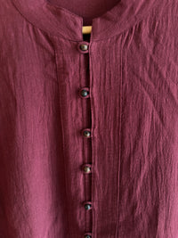 Wine Cotton Kurta