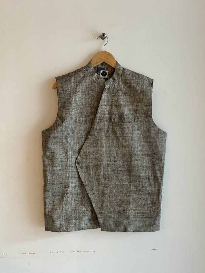 Gray Handwoven Waistcoat