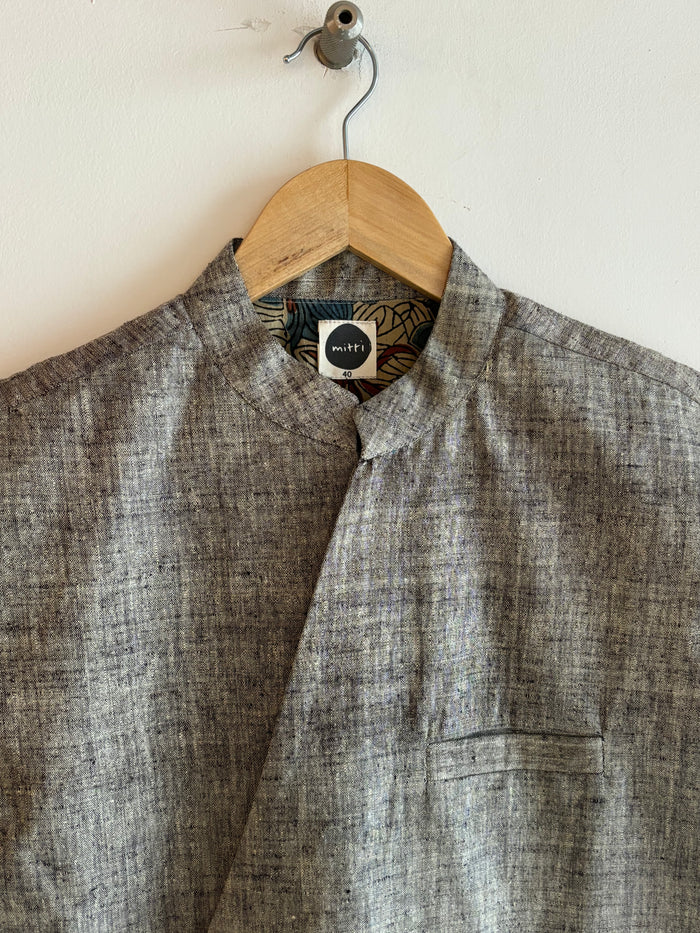Gray Handwoven Waistcoat