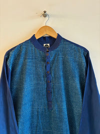 Handspun Cotton Kurta- Dark Blue