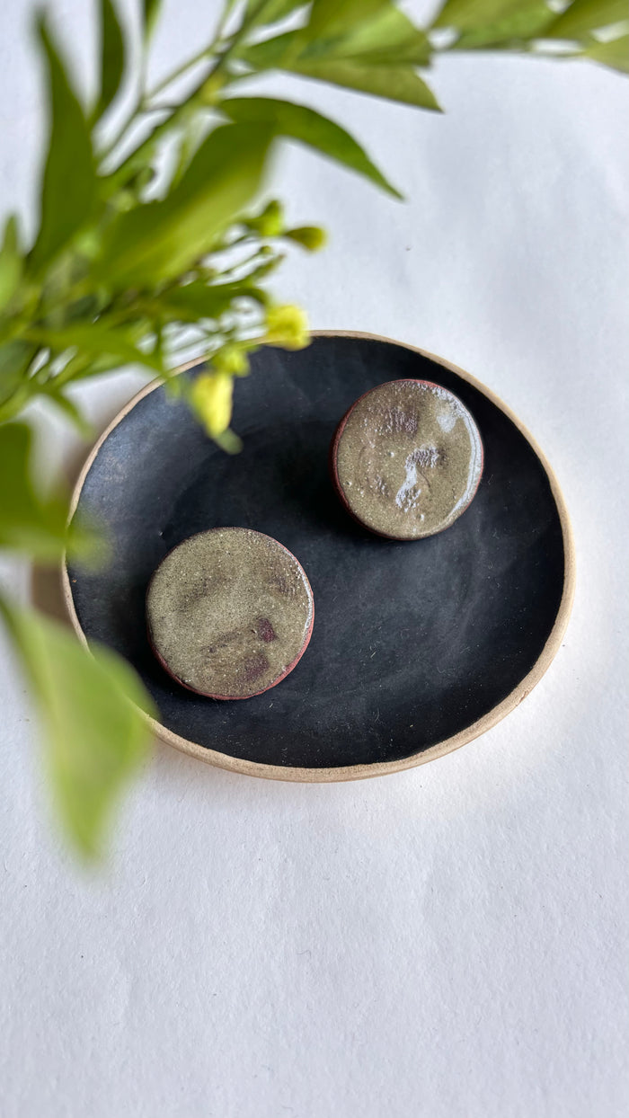 Textured Ceramic Earrings