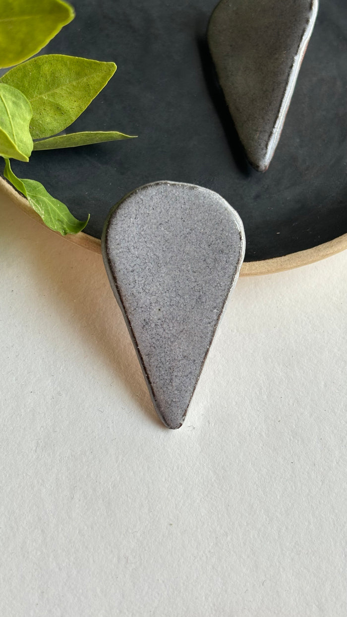 Teardrop Shaped Ceramic Earrings