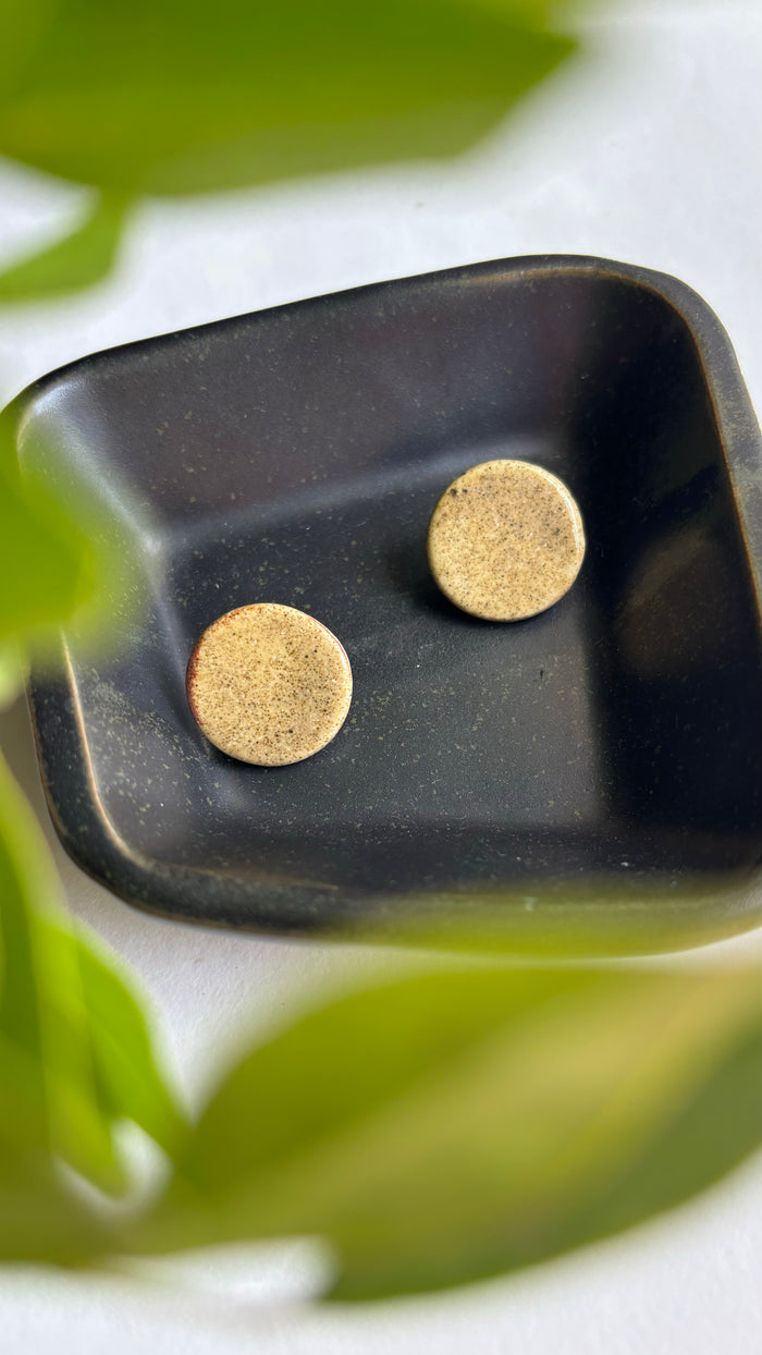 Ceramic Circle Earrings