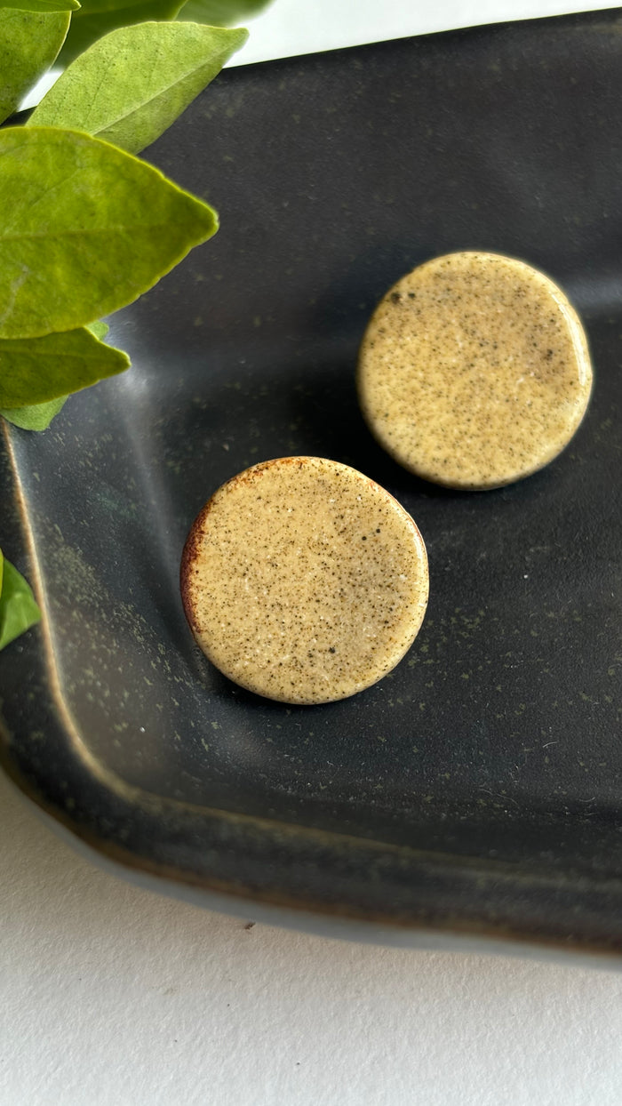 Ceramic Circle Earrings