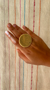 Contemporary Ceramic Disc Ring