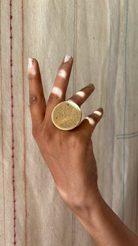 Contemporary Ceramic Disc Ring