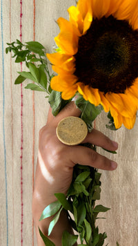 Contemporary Ceramic Disc Ring