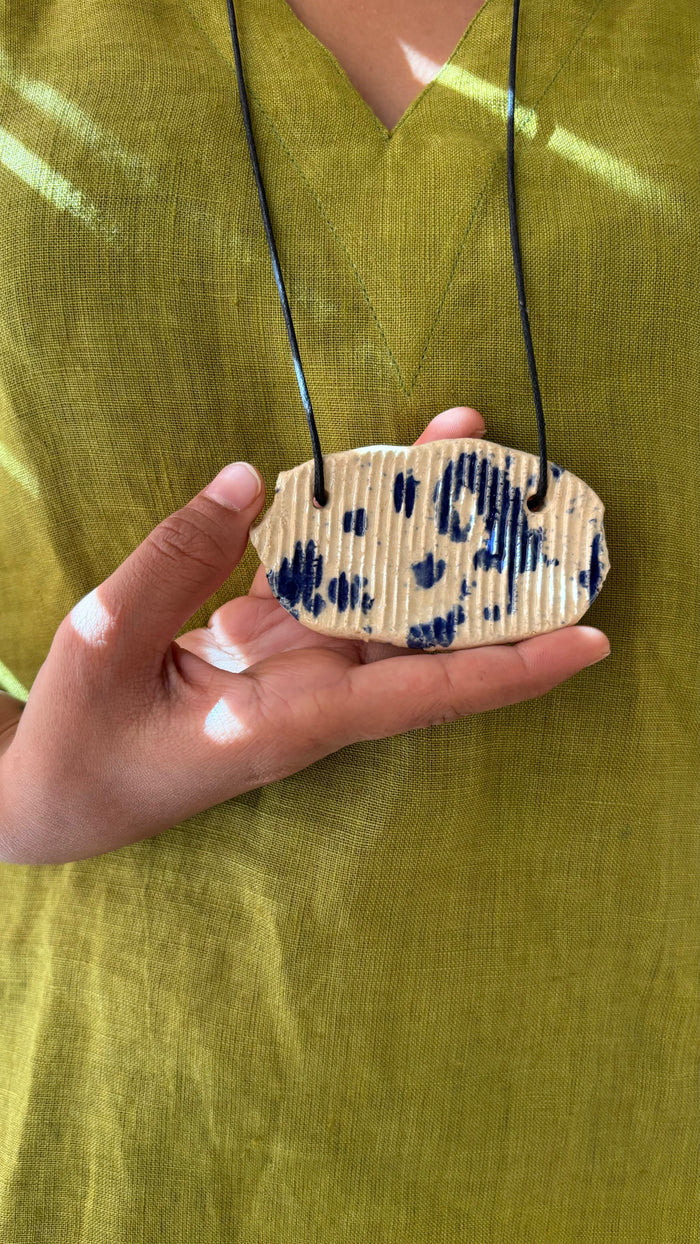 Textured Blue Neckpiece
