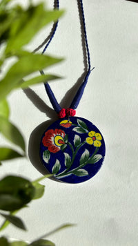 Blue Hand painted Neckpiece