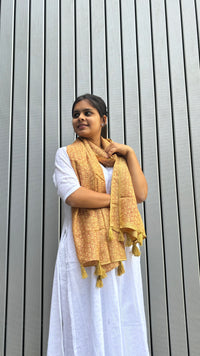 Printed Tussar Silk Stole