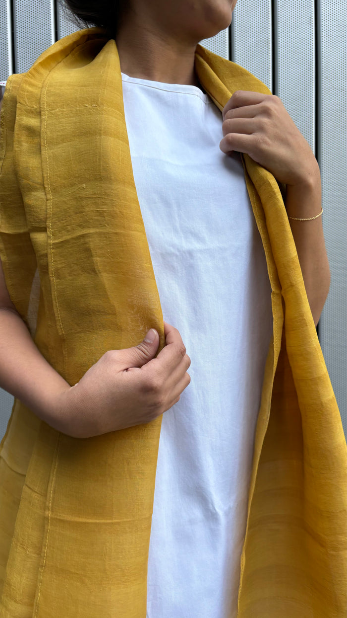 Mustard Mulberry Silk Stole