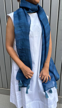 Blue Mulberry Silk Stole