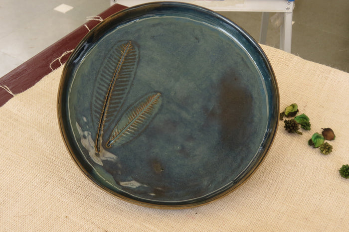 Leaf Imprint Dinner Plate