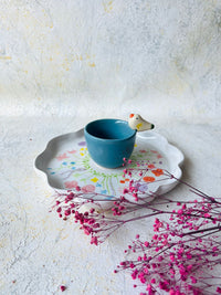 Floral shape Chip and dip bowl
