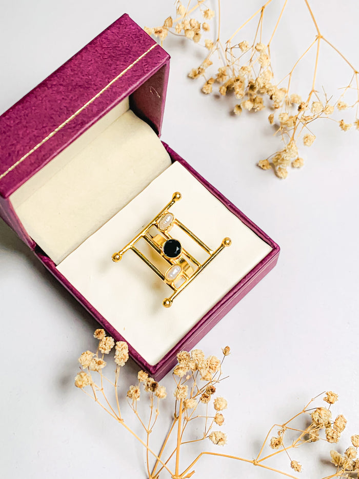 Pop Square Ring-Black
