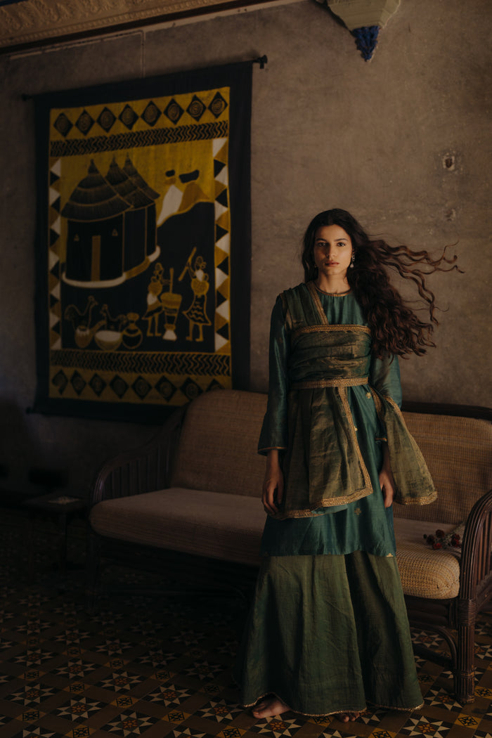 Flowers & moon kurta set