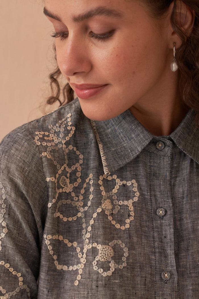 Nazm Pure Linen Kurta set