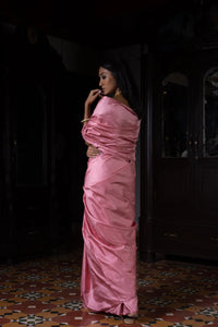 Gulabi Anchal' Gulabi Geometric Benarasi Handloom Sari