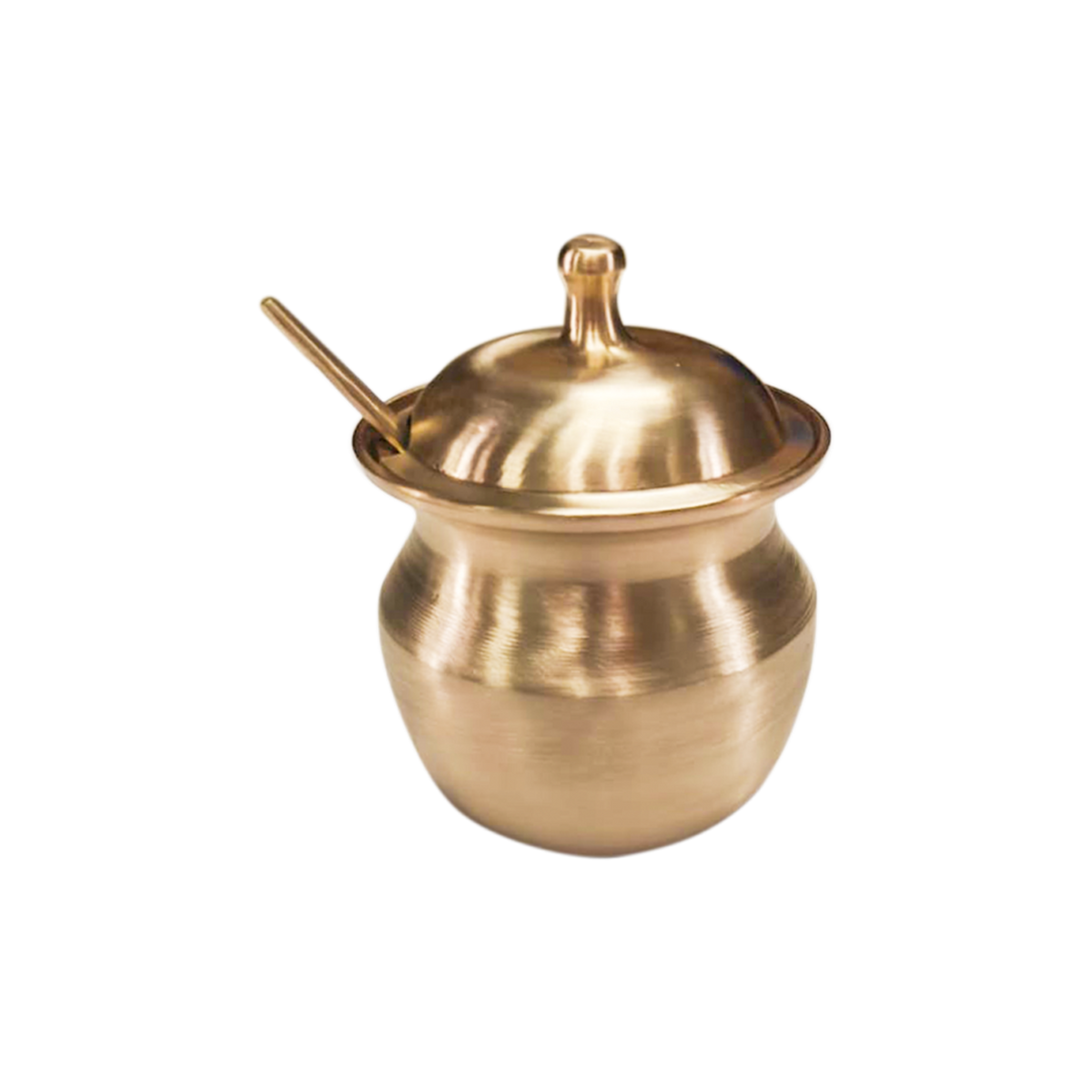 Bronze ghee loti with lid and spoon handcrafted kansa traditional toxin-free kitchen Mitti Lifestyle