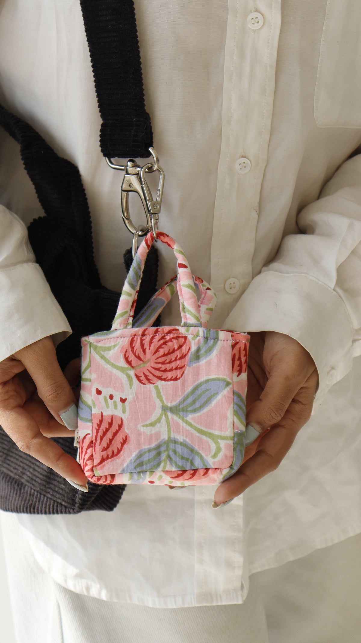 Bag Charm fourth view handcrafted sustainable natural material accessory India Mitti Lifestyle