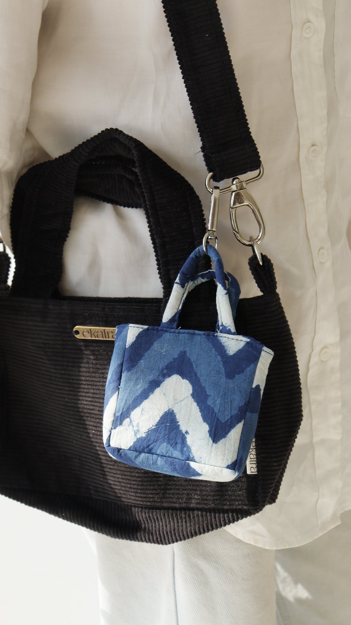 Bag Charm — handcrafted sustainable bag charm in natural materials, front view