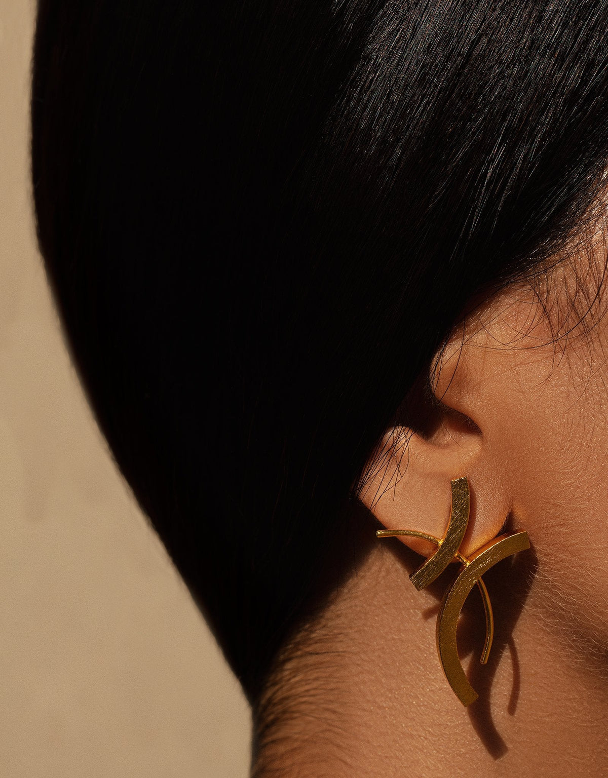 Eke studs De'anma handcrafted brass stud earrings artisan jewellery India