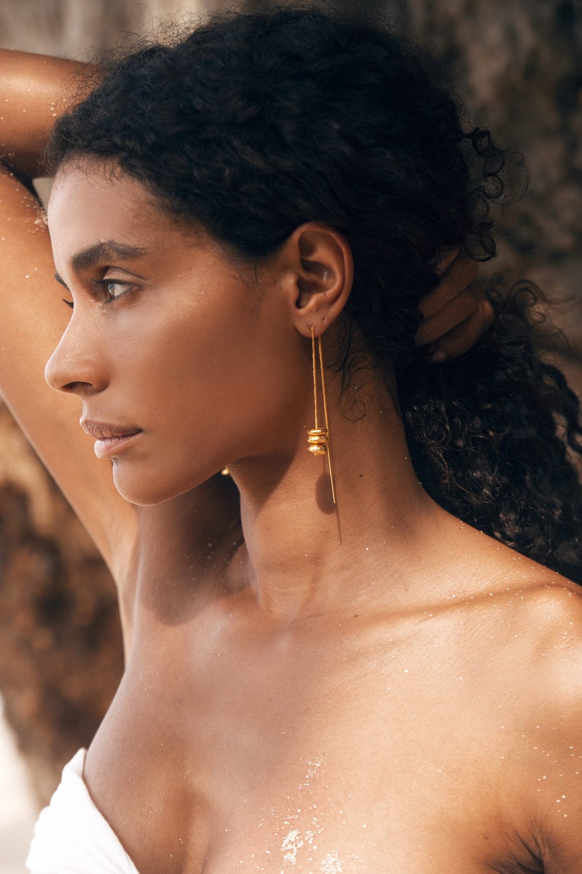 Tiva De'anma brass jewellery flat lay handcrafted artisan India detail shot