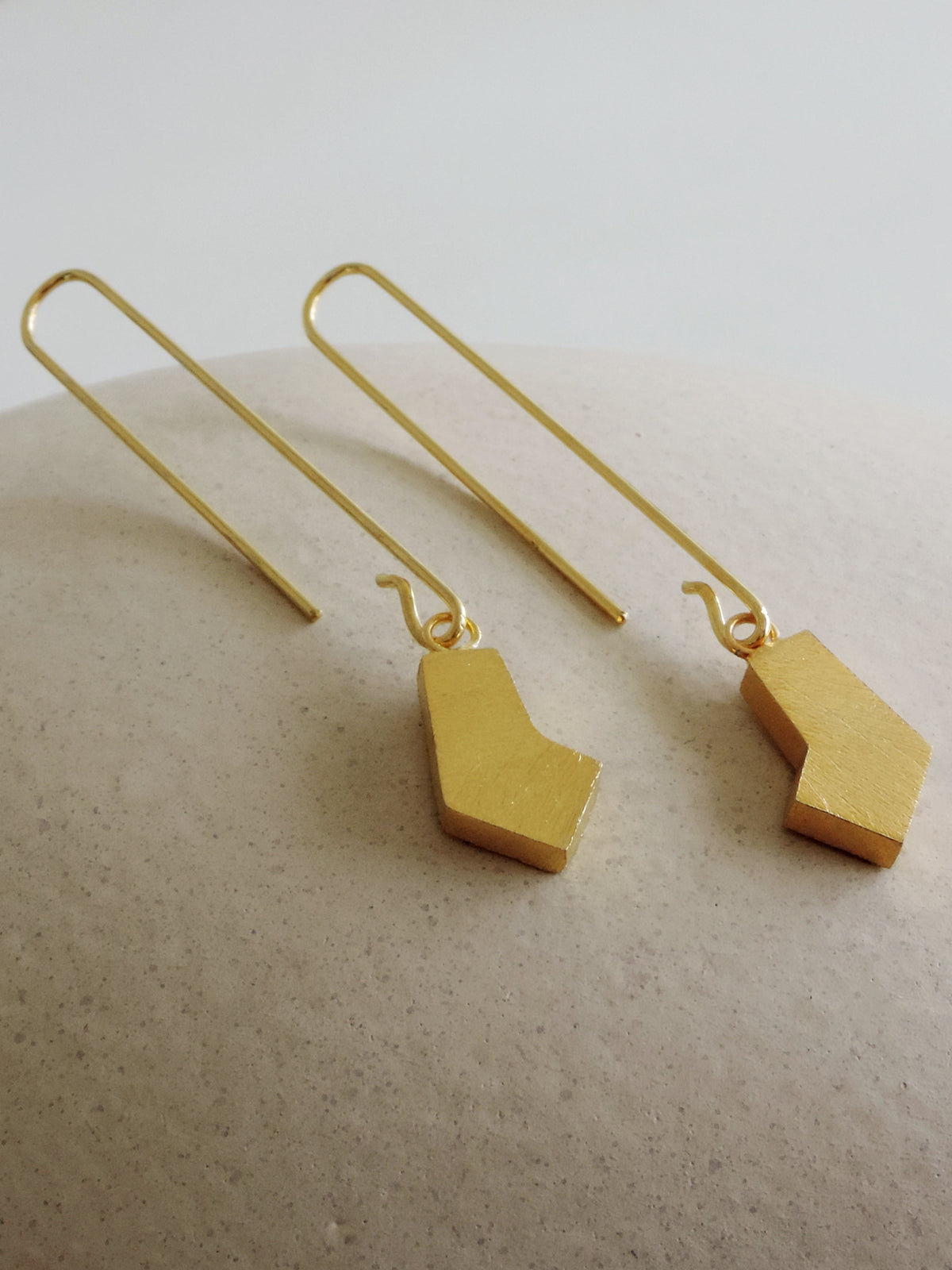 Alto Sakondu De'anma brass earrings worn model artisan jewellery handcrafted India