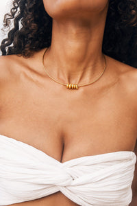 Thero De'anma brass jewellery side view handcrafted artisan India jewellery