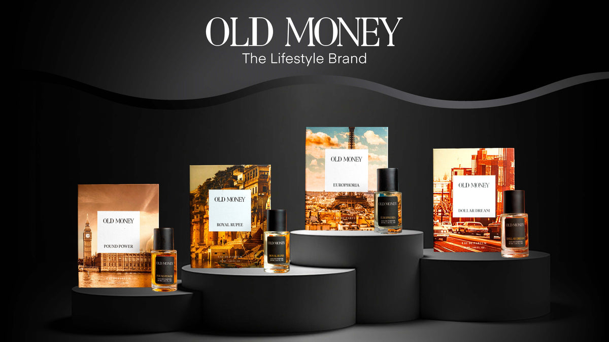 Collection of Old Money lifestyle brand products 