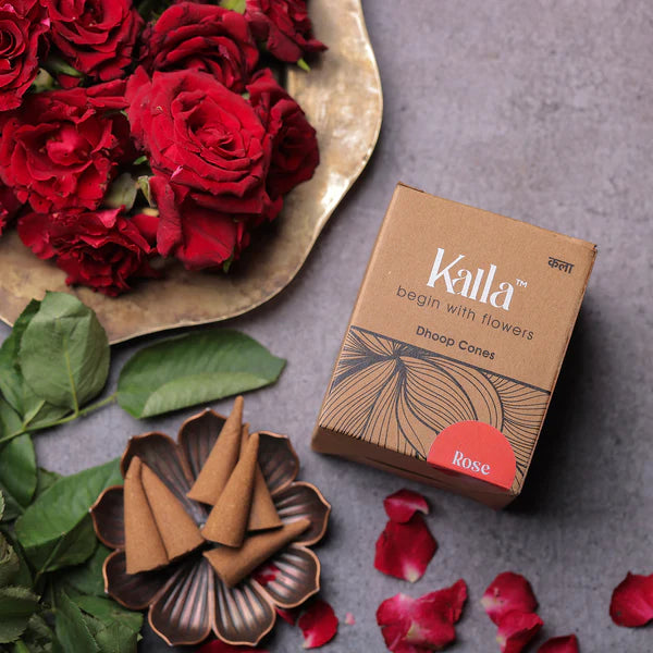 Natural Incense Cone - Indian Rose