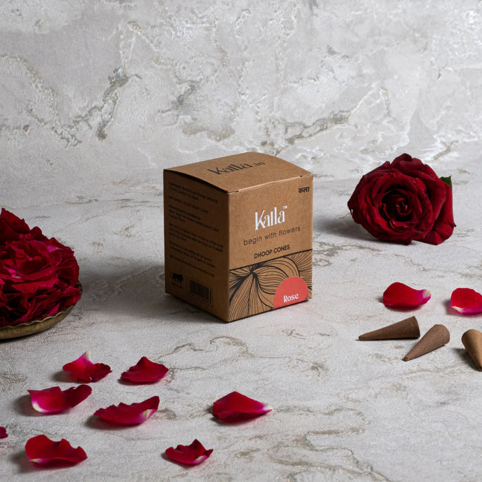 Natural Incense Cone - Indian Rose