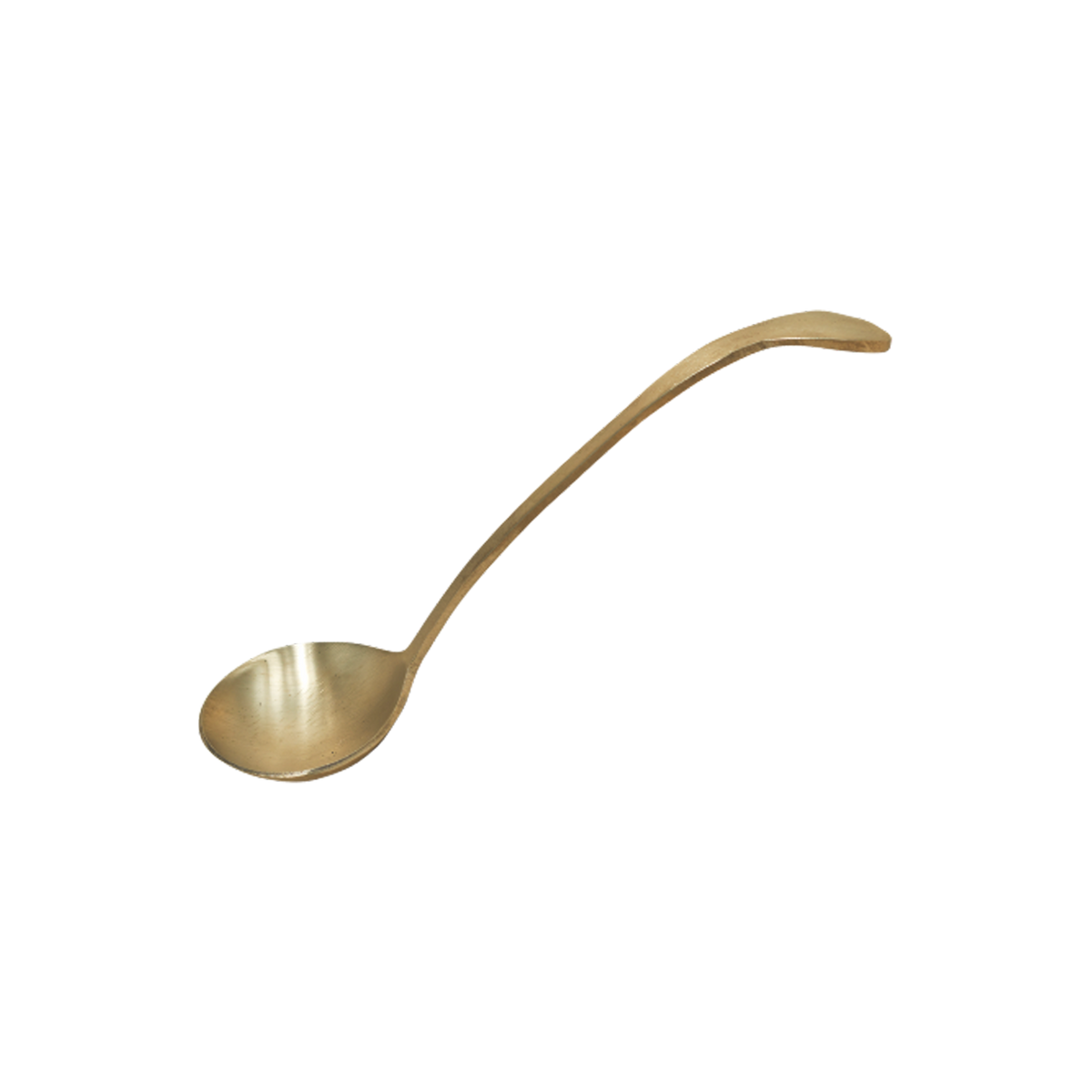 Curved bronze serving spoon handcrafted kansa traditional toxin-free kitchen tableware Mitti Lifestyle