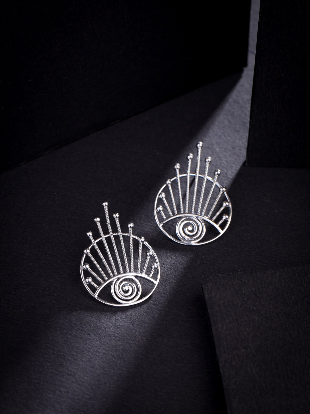 Rhodium Evil Eye Lumina Collection Earrings