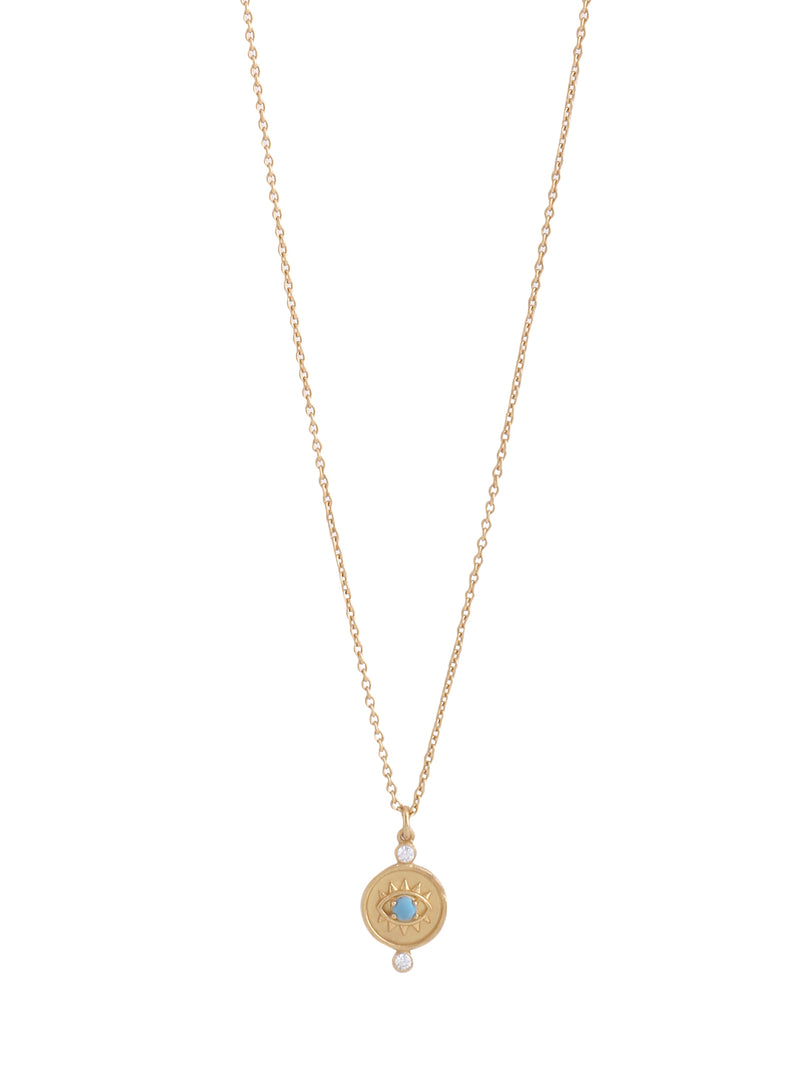 24K Plating Gold Evil Eye Good Luck Charm Collection Pendant