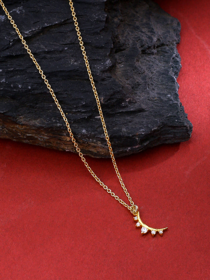 24K Gold Plating Crescent Moon Good Luck Charm Collection Pendant