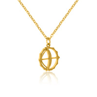 24K Gold Plating Bow and Arrow Good Luck Charm Collection Pendant