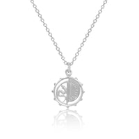 Real Rhodium Plating Snake Medallion Good Luck Charm Collection Pendant