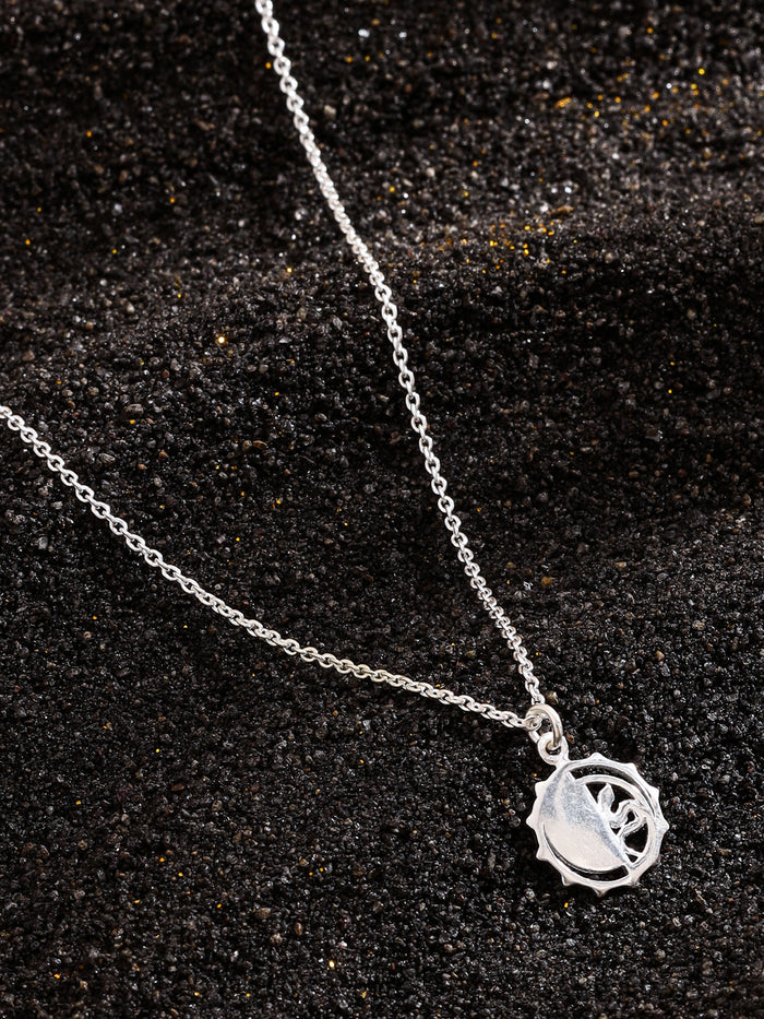 Real Rhodium Plating Snake Medallion Good Luck Charm Collection Pendant