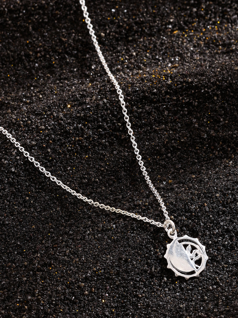 Real Rhodium Plating Snake Medallion Good Luck Charm Collection Pendant