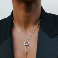 Squircle bolo necklace sterling silver Dori artisan handcrafted jewellery India
